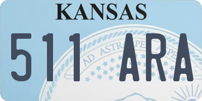 KS license plate 511ARA