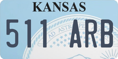 KS license plate 511ARB