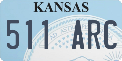 KS license plate 511ARC
