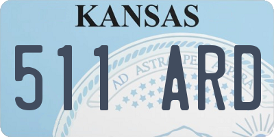 KS license plate 511ARD