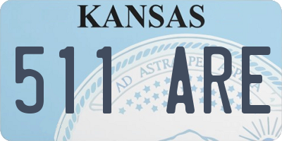 KS license plate 511ARE