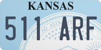 KS license plate 511ARF