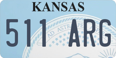 KS license plate 511ARG