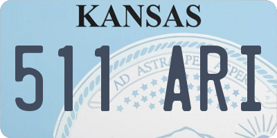 KS license plate 511ARI