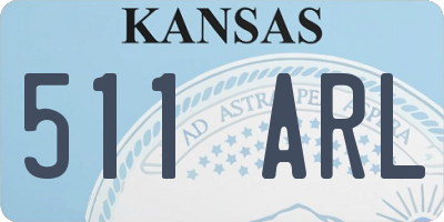 KS license plate 511ARL