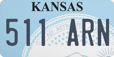 KS license plate 511ARN