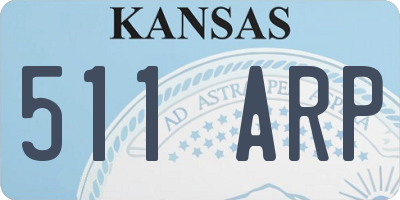 KS license plate 511ARP