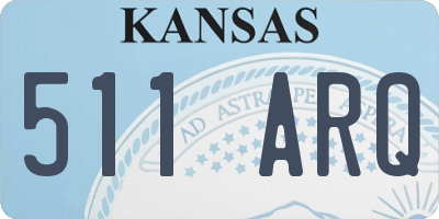 KS license plate 511ARQ
