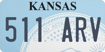 KS license plate 511ARV