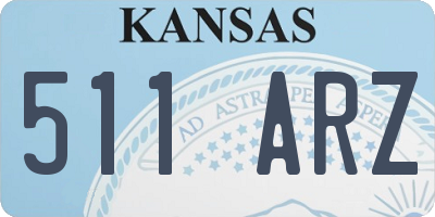 KS license plate 511ARZ