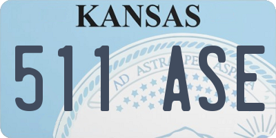 KS license plate 511ASE