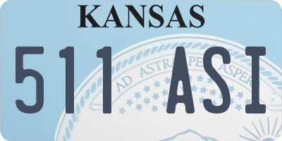 KS license plate 511ASI