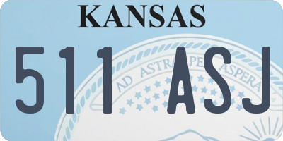 KS license plate 511ASJ