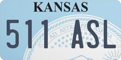 KS license plate 511ASL