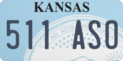 KS license plate 511ASO