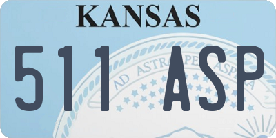 KS license plate 511ASP