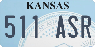 KS license plate 511ASR