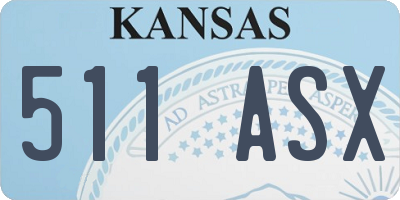 KS license plate 511ASX