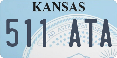 KS license plate 511ATA