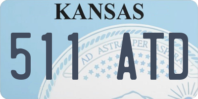 KS license plate 511ATD