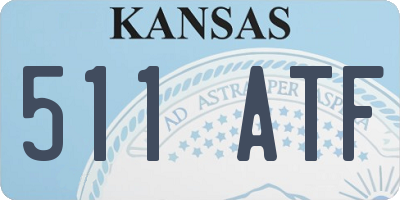 KS license plate 511ATF