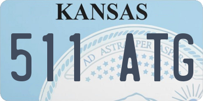 KS license plate 511ATG