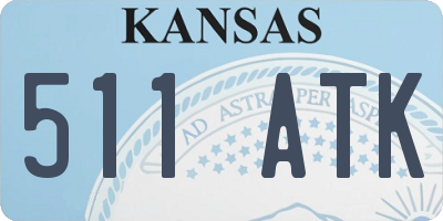 KS license plate 511ATK
