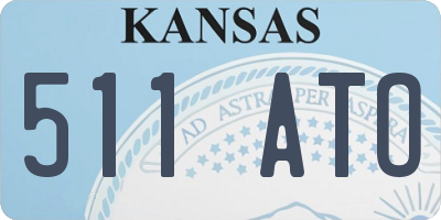 KS license plate 511ATO