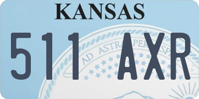 KS license plate 511AXR