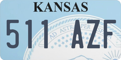 KS license plate 511AZF