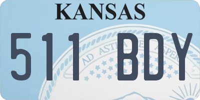 KS license plate 511BDY