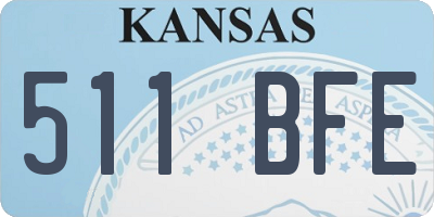 KS license plate 511BFE
