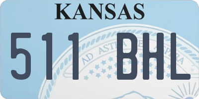 KS license plate 511BHL