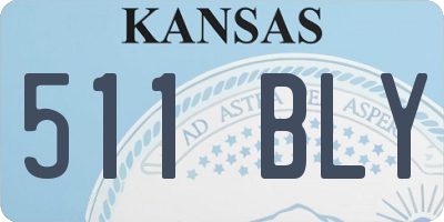 KS license plate 511BLY