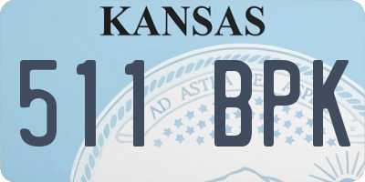 KS license plate 511BPK