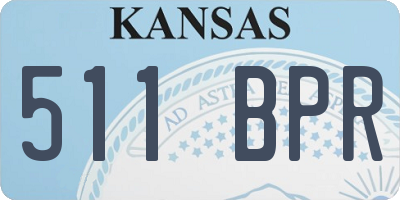 KS license plate 511BPR