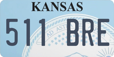 KS license plate 511BRE