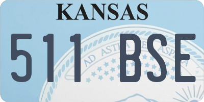 KS license plate 511BSE