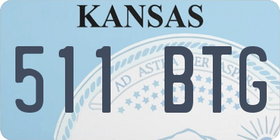 KS license plate 511BTG