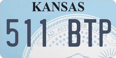 KS license plate 511BTP