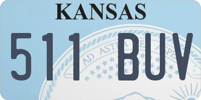 KS license plate 511BUV