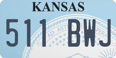 KS license plate 511BWJ