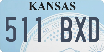 KS license plate 511BXD
