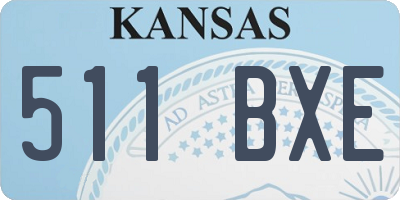KS license plate 511BXE