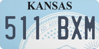 KS license plate 511BXM
