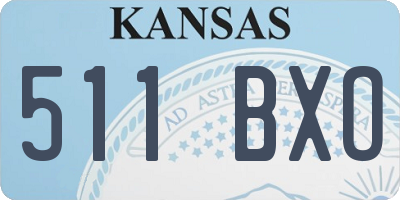 KS license plate 511BXO