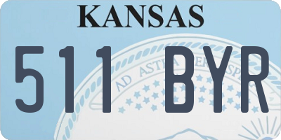 KS license plate 511BYR