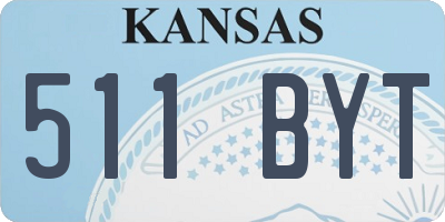KS license plate 511BYT