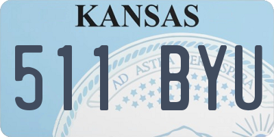 KS license plate 511BYU