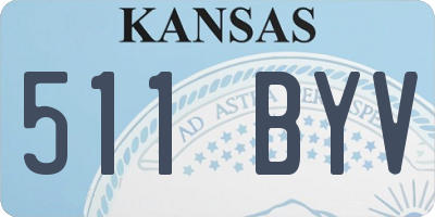KS license plate 511BYV